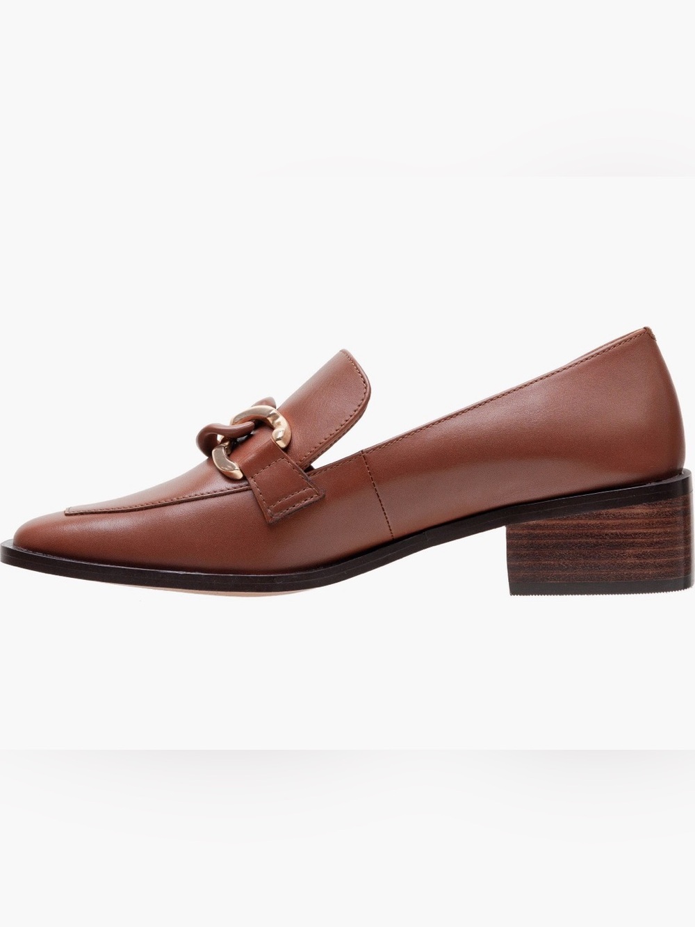 Linea Paolo - Chrystie Chain Block Heel Loafer Leather - Picture 4 of 8